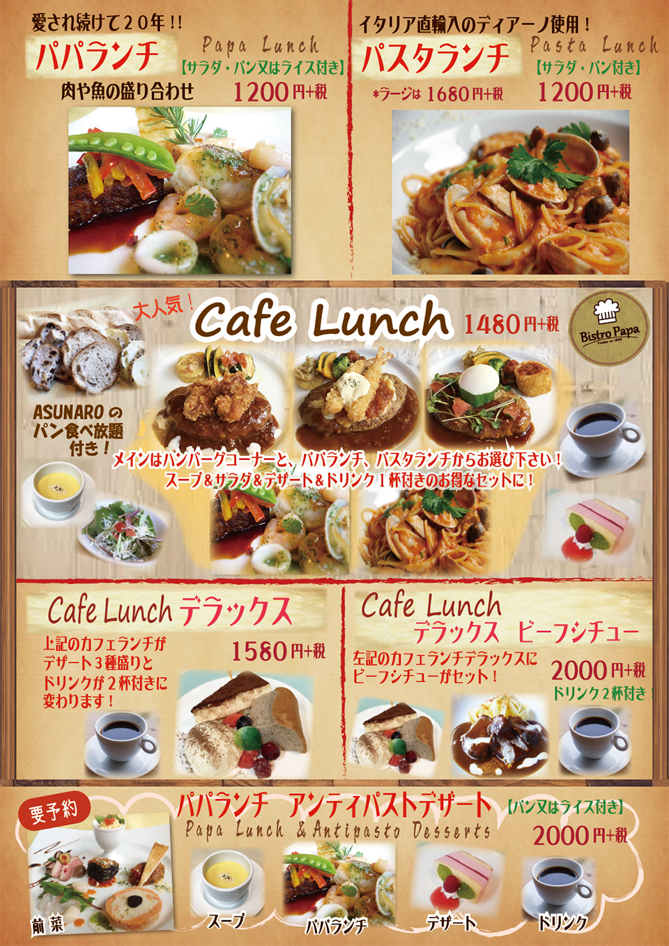 ビストロパパ ランチメニュー ビストログループ